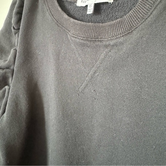 Rebecca Minkoff Black Janine Sweatshirt Size XS Crew Neck Ruffle Feminine Fall - Picture 6 of 16